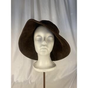 Liz‎ Claiborne Brown Textured Bucket Hat Vintage 90s Plush OS Granny core Liz Claiborne Bucket Hats One Size Hats for Women for sale  main image 3
